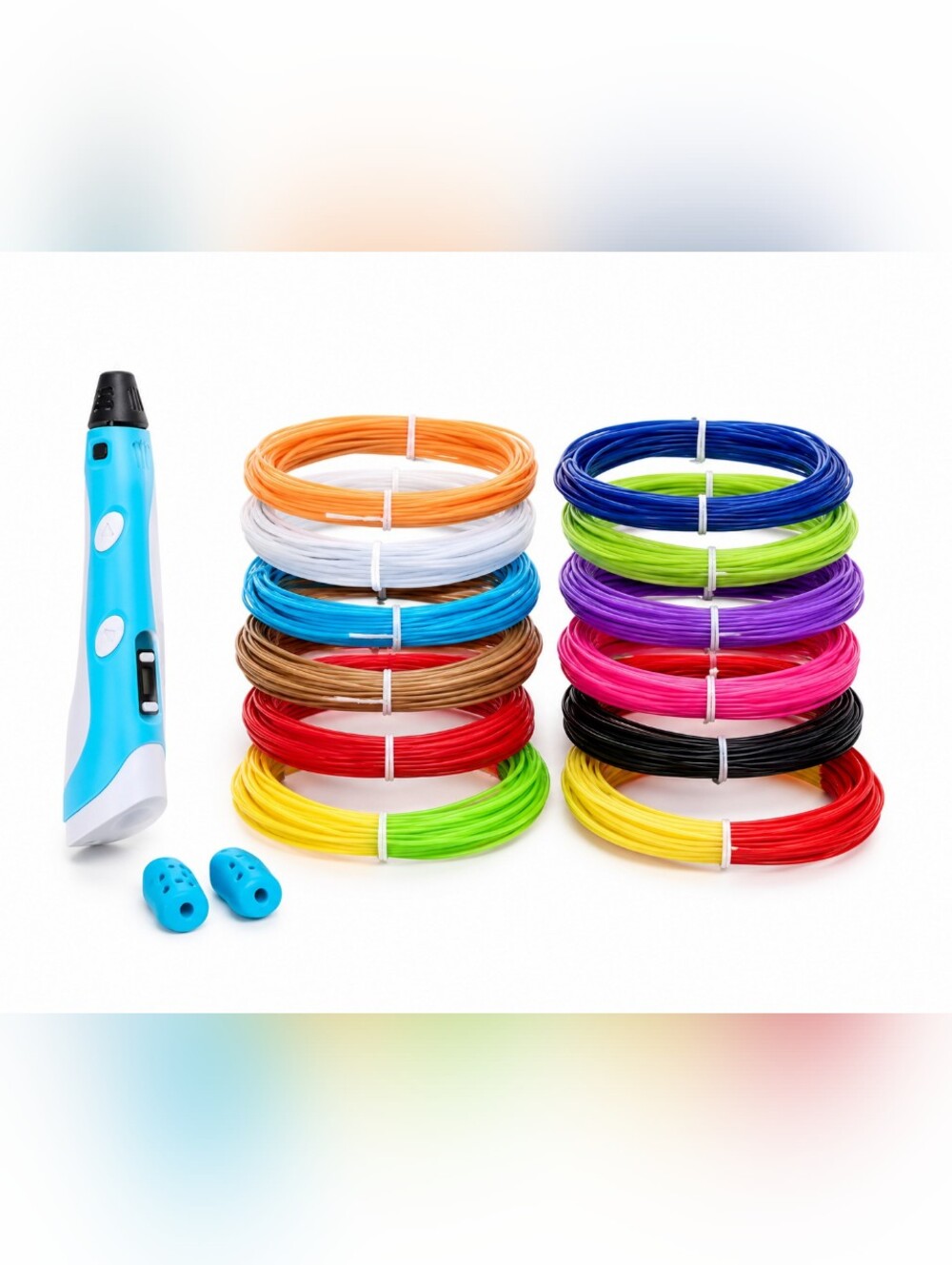 3D Printing Pen P62-2 with 1.75mm PLA Filament Kit – LCD Display, Adjustable Spe